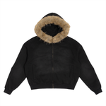 Load image into Gallery viewer, Sun Fade Boxy Detachable Fur Hoodie