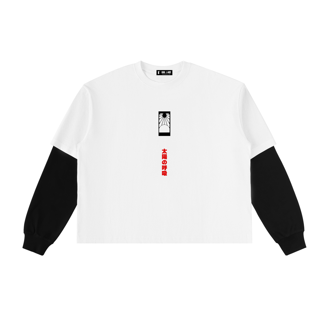 Tanjior & Nezuko Layered Sleeve Tee