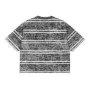 Snow Washed Striped Boxy Tee