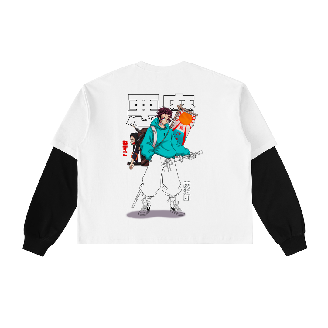 Transparent World Layered Sleeve Tee