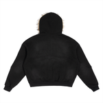 Load image into Gallery viewer, Sun Fade Boxy Detachable Fur Hoodie