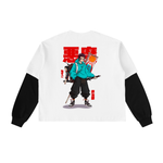 Load image into Gallery viewer, Tanjior &amp; Nezuko Layered Sleeve Tee