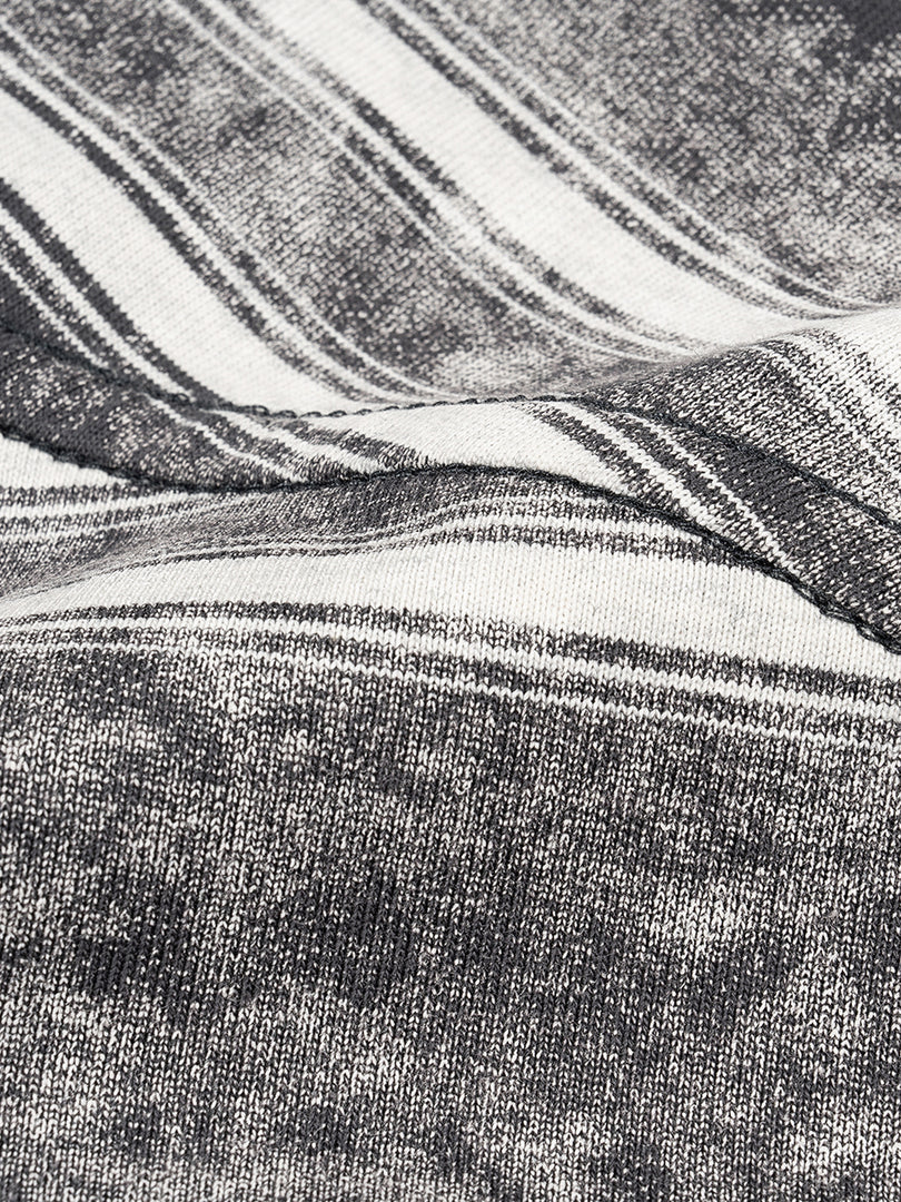 Snow Washed Striped Boxy Tee