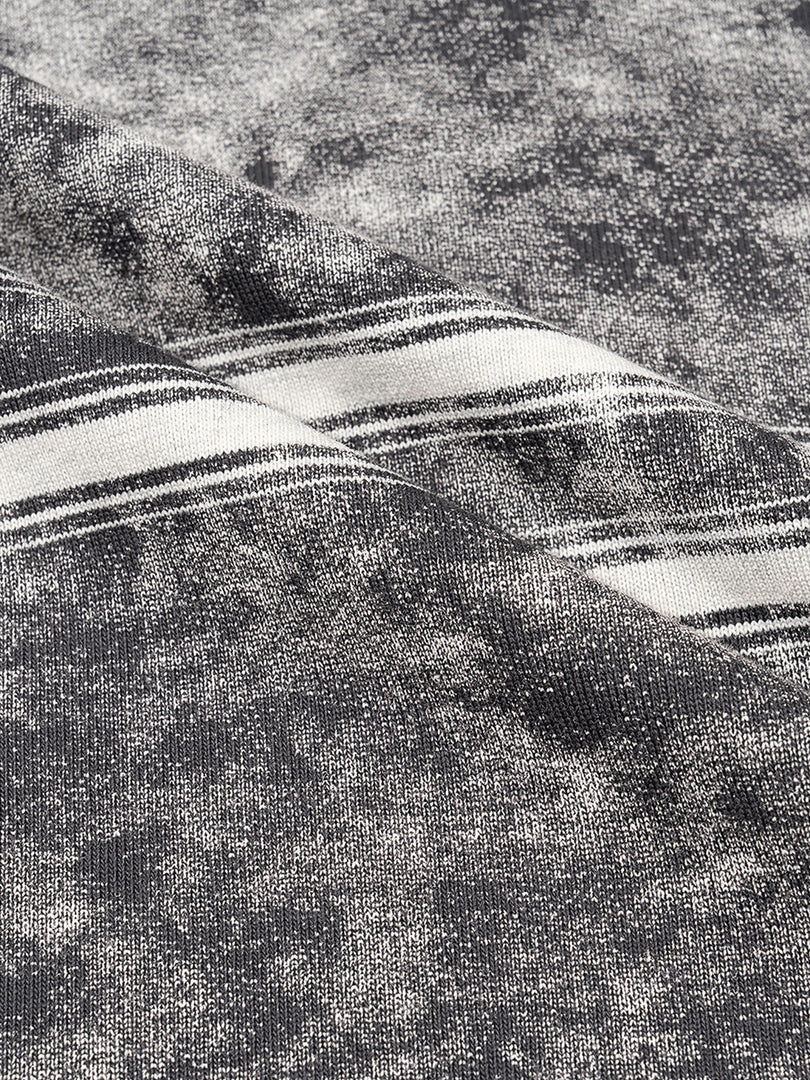 Snow Washed Striped Boxy Tee